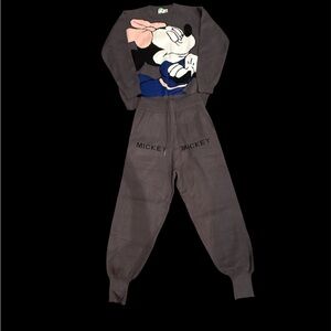 Disney Gray Mickey Mouse Pajama Set